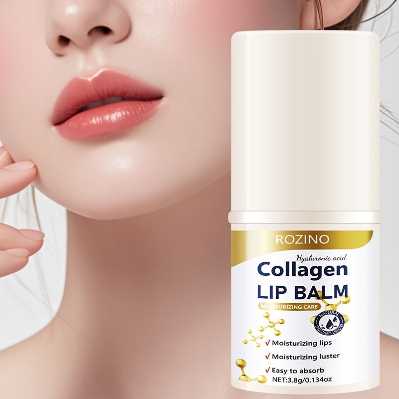 ROZINO Collagen & Hyaluronic Acid Lip Balm – Moisturizing Lip Care Stick (3.8g)