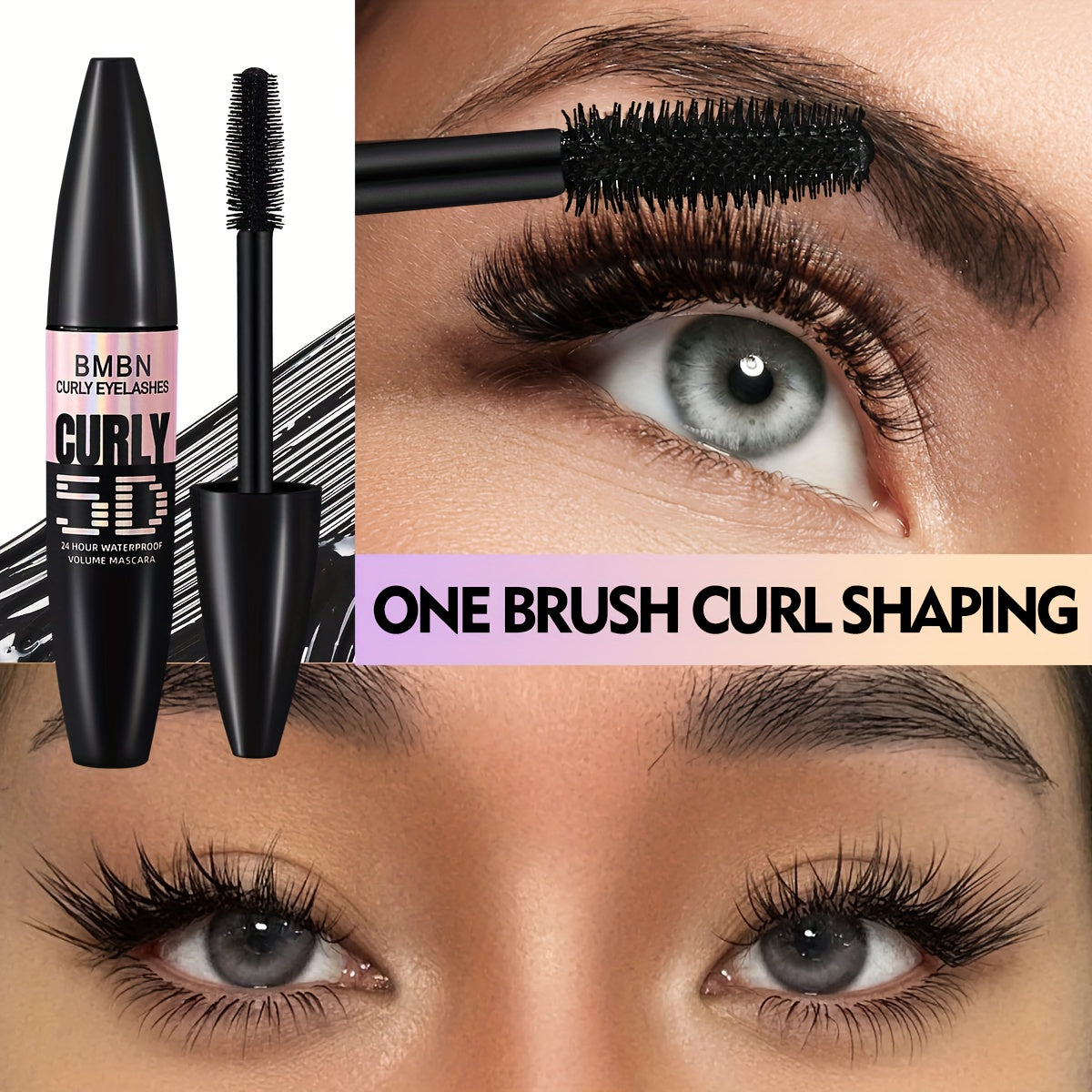 Volumizing Waterproof Mascara – Lengthening Black Lash Enhancer