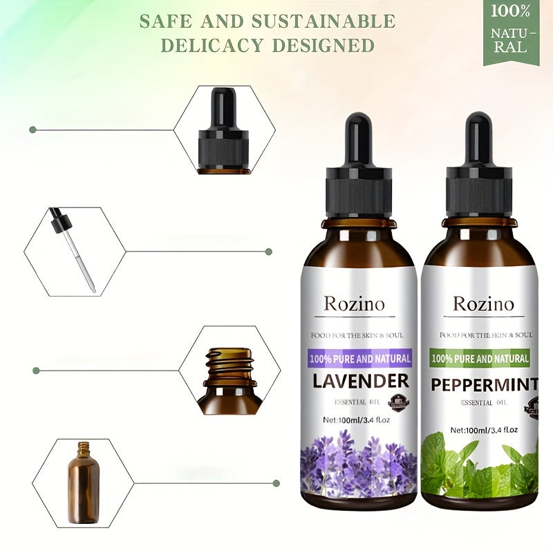 ROZINO Lavender Oil 3.38oz – Multi-Use Body & Diffuser Oil