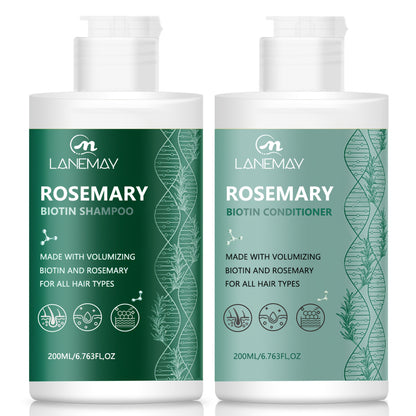 Lanemay Rosemary & Biotin Shampoo and Conditioner Set – Hair Care Duo