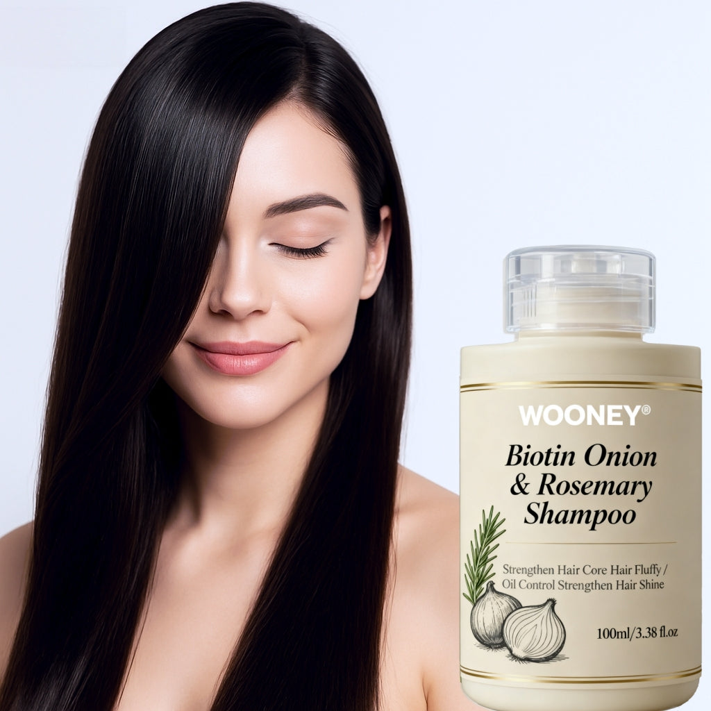WOONEY Biotin, Onion & Rosemary Shampoo – Liquid Hair Care Cleanser