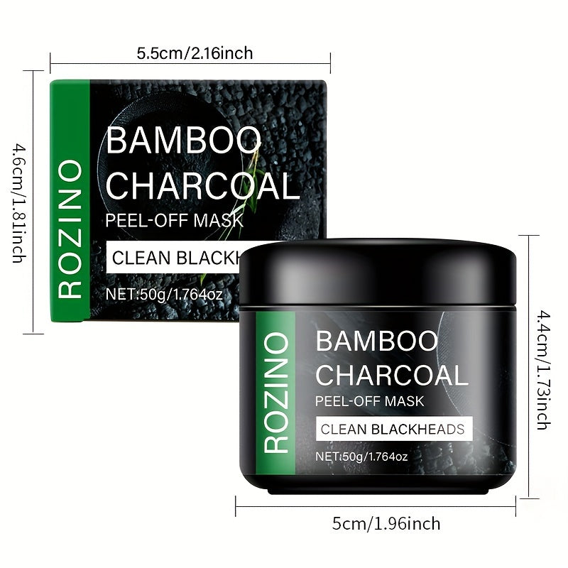 ROZINO Bamboo Charcoal Face Mask – Deep Cleansing Facial Mask with Aloe Vera