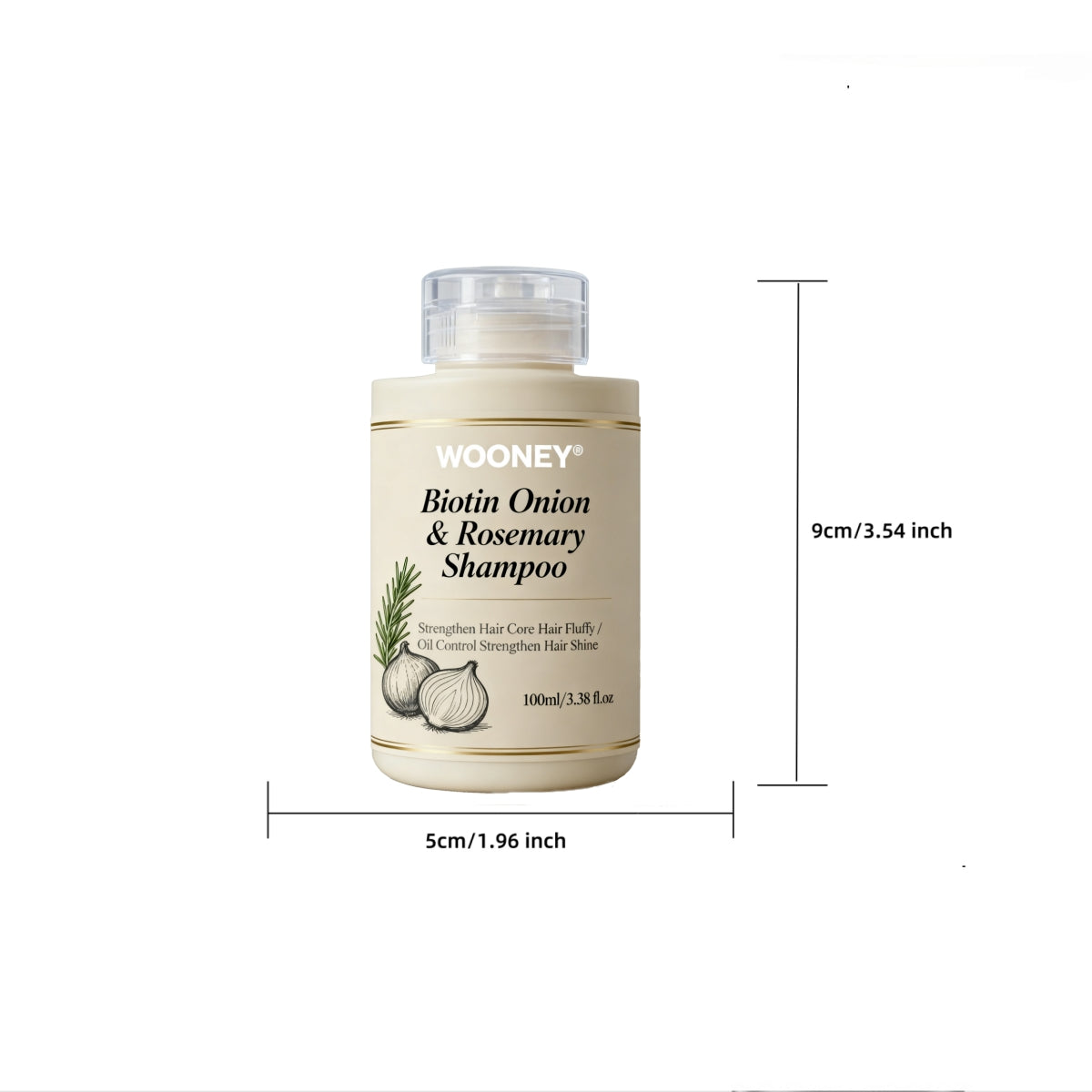 WOONEY Biotin, Onion & Rosemary Shampoo – Liquid Hair Care Cleanser