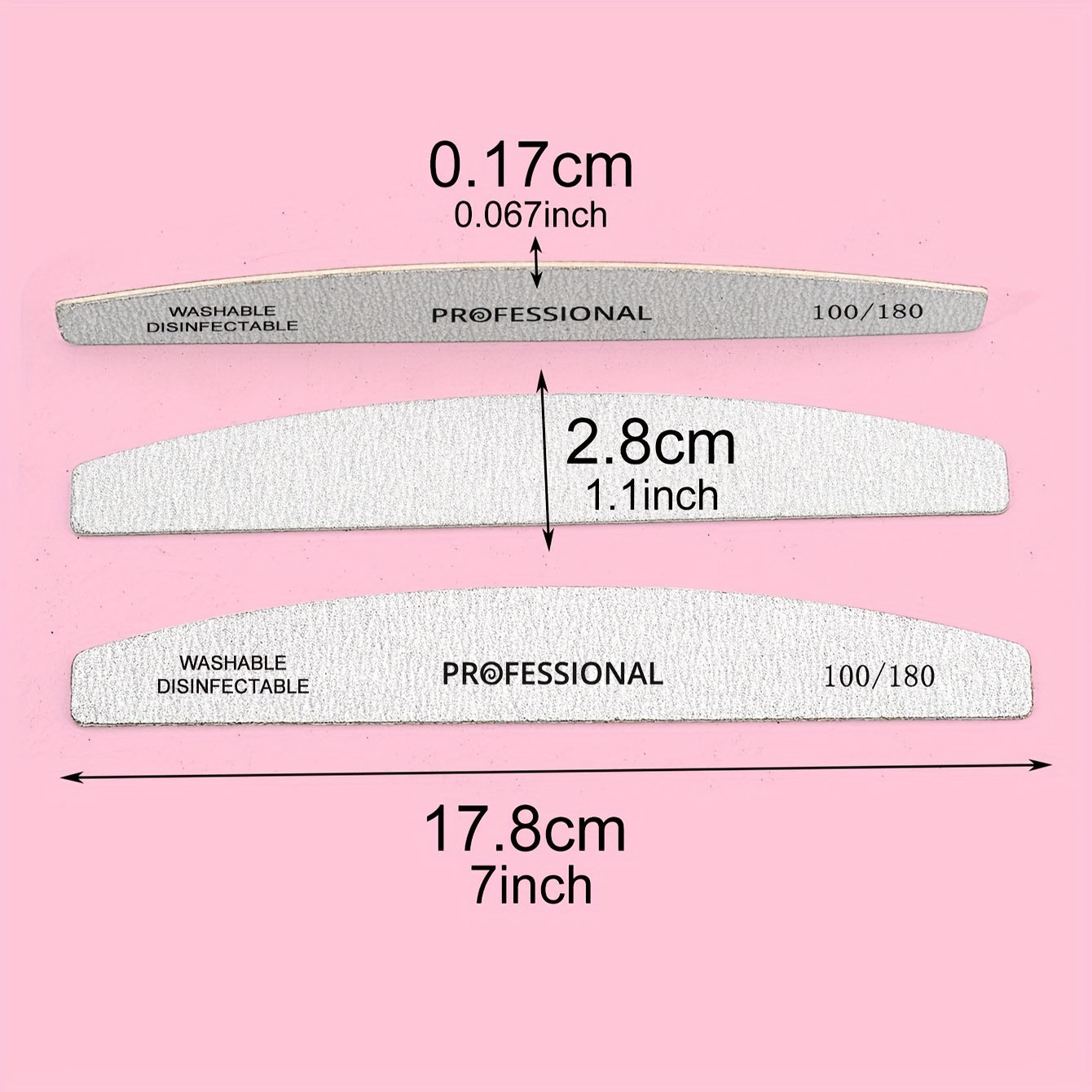 10PCS Nail File Buffer – Professional Emery Manicure Files