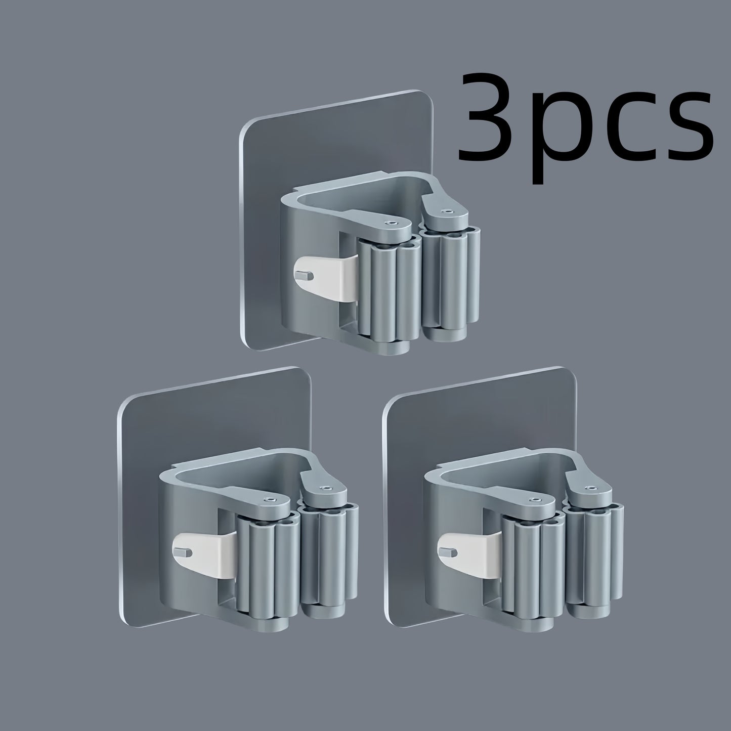 Wall-Mounted Mop Holder – Adhesive Broom & Cleaning Tool Organizer