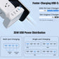 SUPERDANNY 12-Outlet Power Strip Tower with USB & Surge Protection – 35W Fast Charging Station
