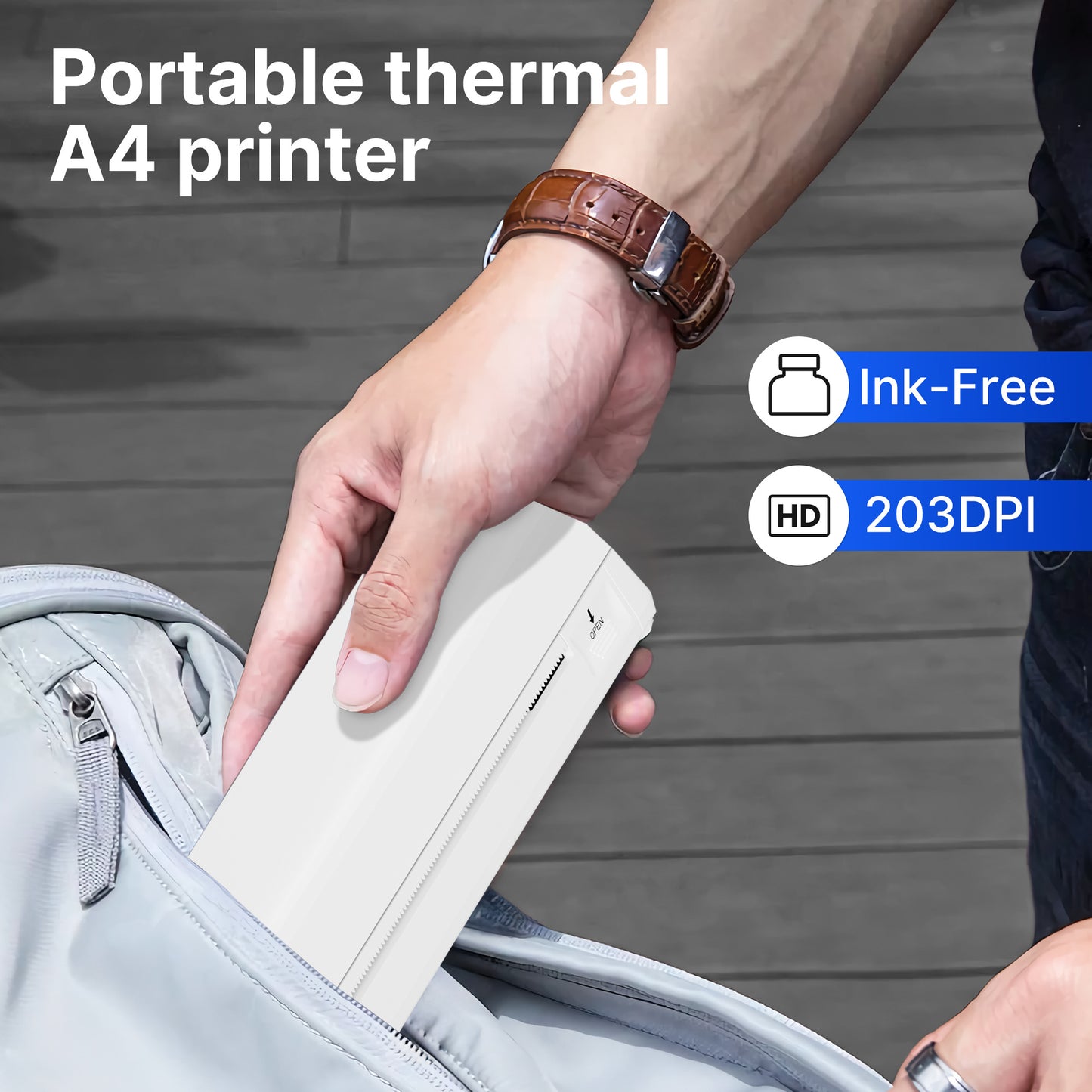 Mini Portable Wireless Thermal Printer | Inkless Bluetooth Travel Printer