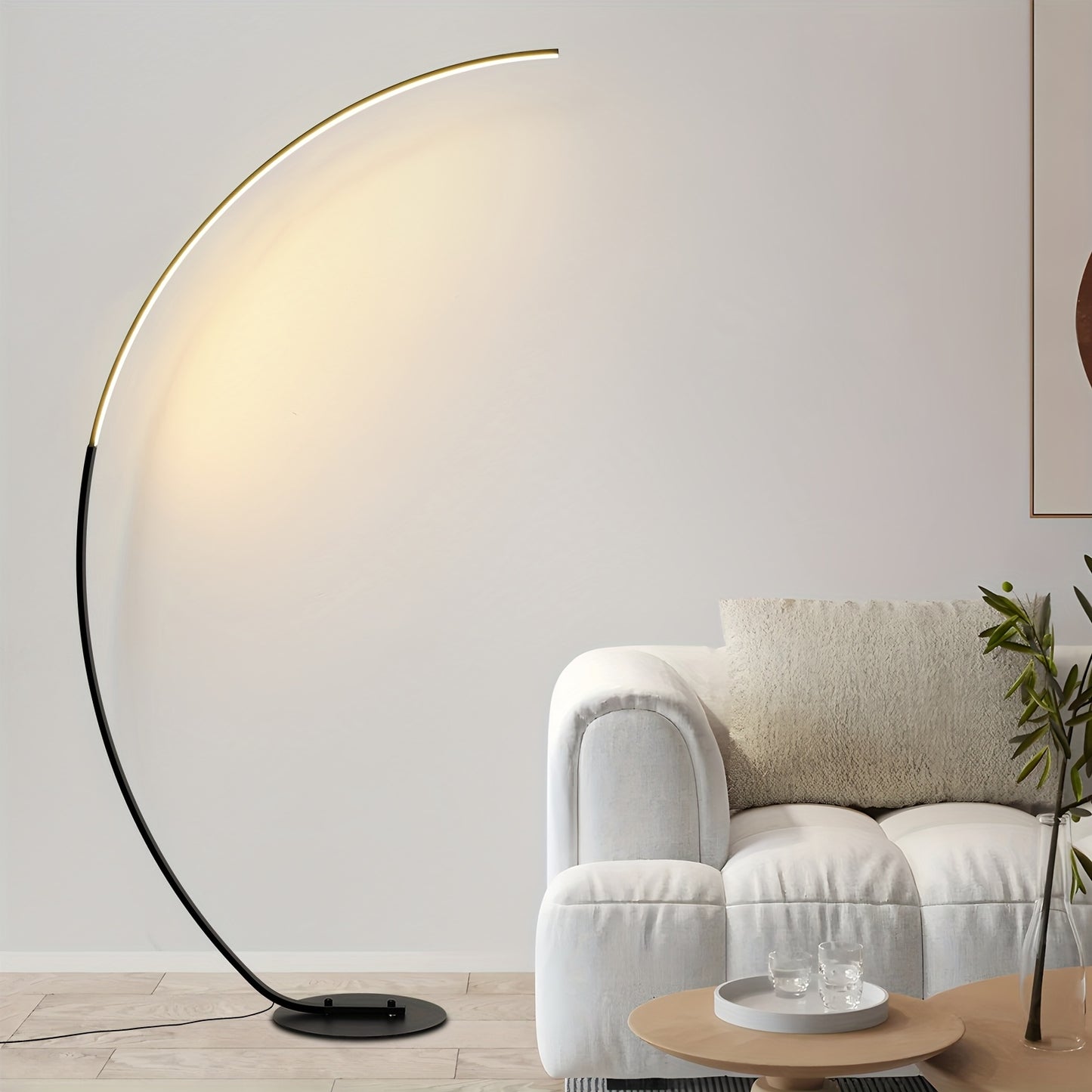 MASTHDF 65-Inch Arched Floor Lamp with Remote Control – Dimmable LED Lighting for Bedroom & Living Room