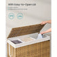 Foldable Laundry Hamper with Lid – 52.8 Gallon (200 L) Synthetic Rattan Clothes Basket