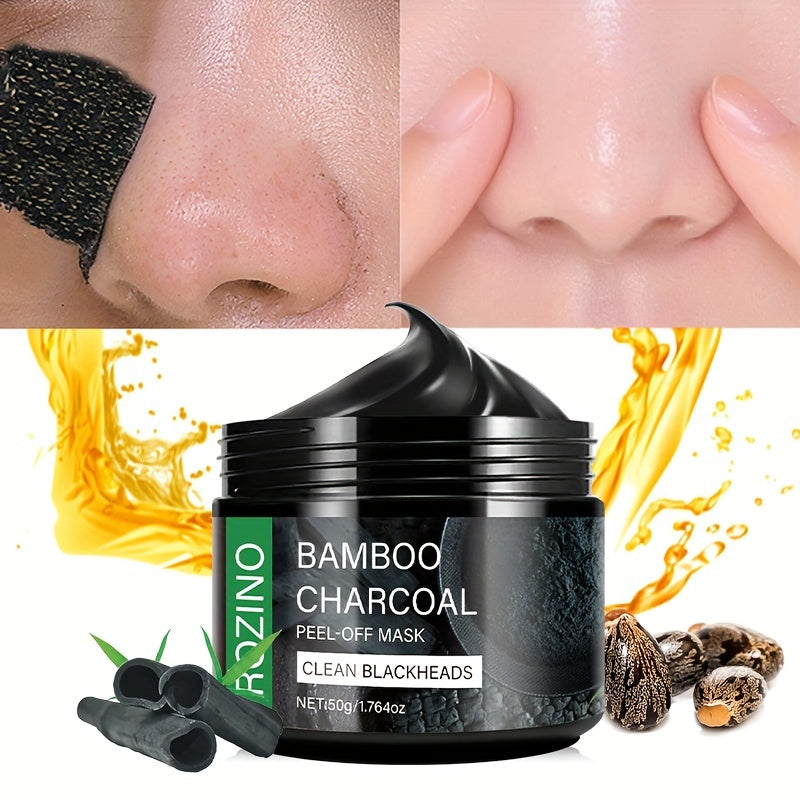 ROZINO Bamboo Charcoal Face Mask – Deep Cleansing Facial Mask with Aloe Vera