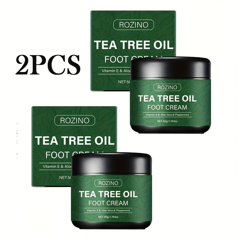 ROZINO Tea Tree & Aloe Vera Foot Cream 2-Pack