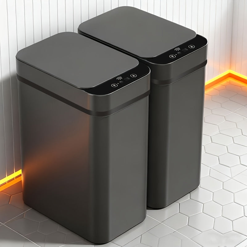 2 Pack Motion Sensor Trash Can Slim Bathroom Bin