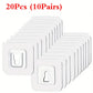 10-Pack Adhesive Wall Hooks – No-Drill Waterproof Utility Hooks for Kitchen & Bathroom