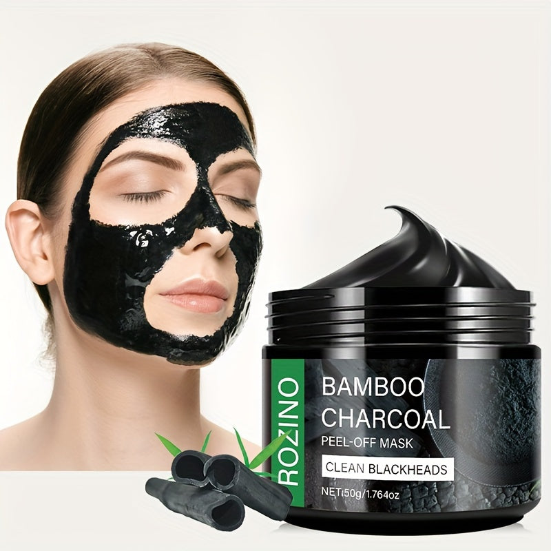 ROZINO Bamboo Charcoal Face Mask – Deep Cleansing Facial Mask with Aloe Vera