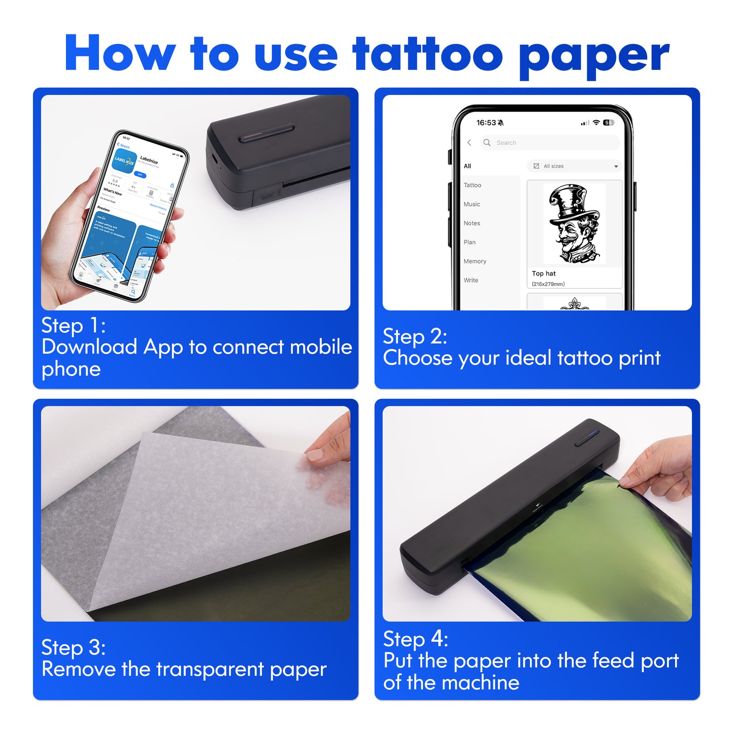 Mini Portable Wireless Thermal Printer | Inkless Bluetooth Travel Printer