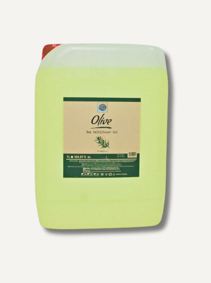 Roomsium olive shower gel bulk 1.3 Gallon Halal Certified Supply by Roomsium for people and prepared rooms