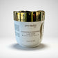 Hair mask jar with gold lid on a white background