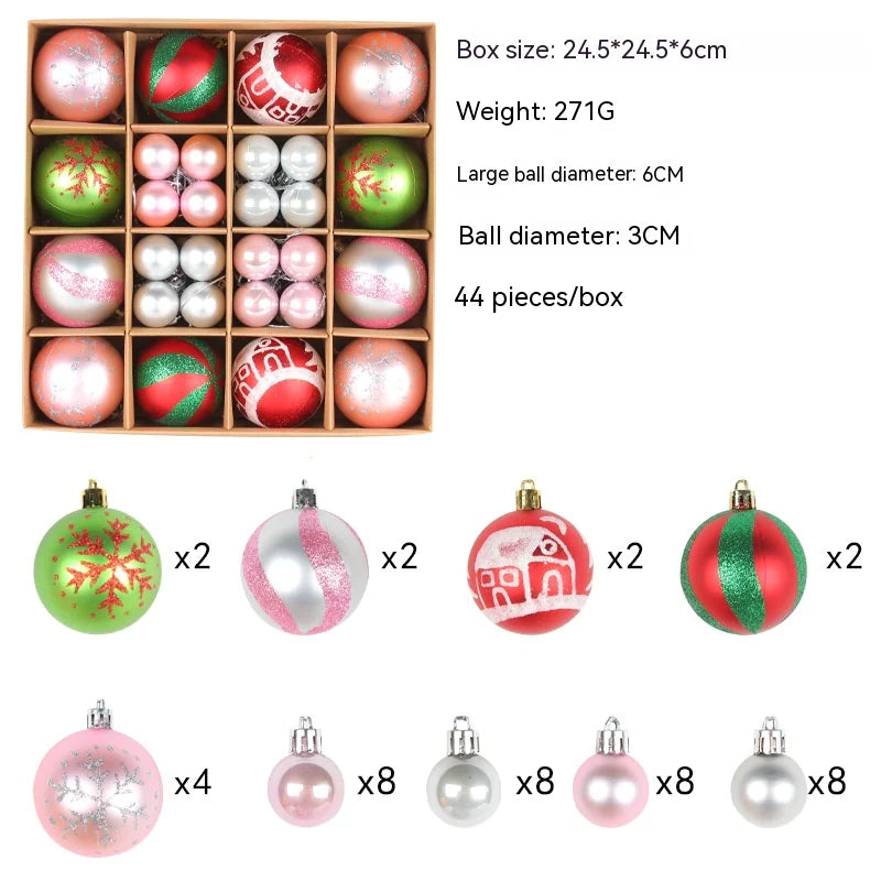 Colorful Christmas Ball Ornaments Set – Holiday Tree Décor - Roomsium