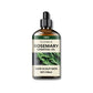 Bottle of 100% pure rosemary essential oil by Third Parties, showing the clear glass bottle with a white label.