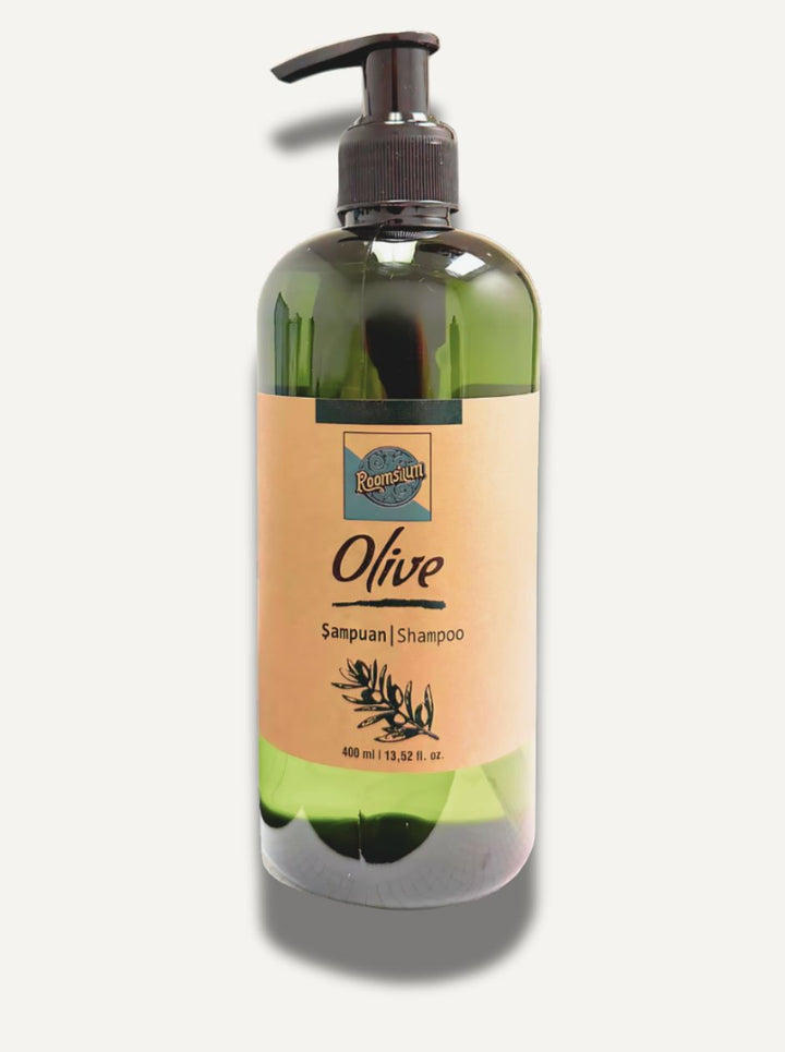 Roomsium Shampoo Refillable Dispenser Olive Essence 13.52 Fl Oz by Roomsium for people and prepared rooms