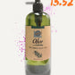 Roomsium Olive Essence Liquid Soap – 13.52 Fl Oz Refillable Dispenser with Mounting Kit