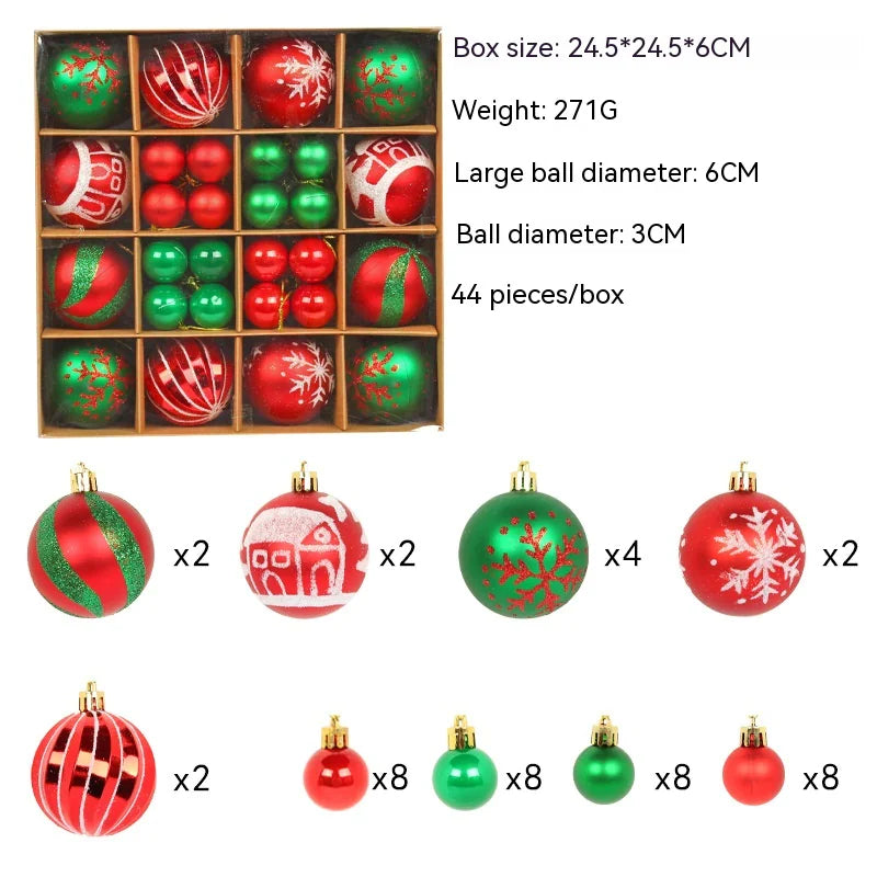 Colorful Christmas Ball Ornaments Set – Holiday Tree Décor - Roomsium