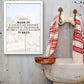 Framed Roomsium heritage sign in traditional Turkish bathroom highlighting craftsmanship