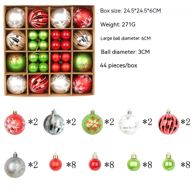 Colorful Christmas Ball Ornaments Set – Holiday Tree Décor - Roomsium
