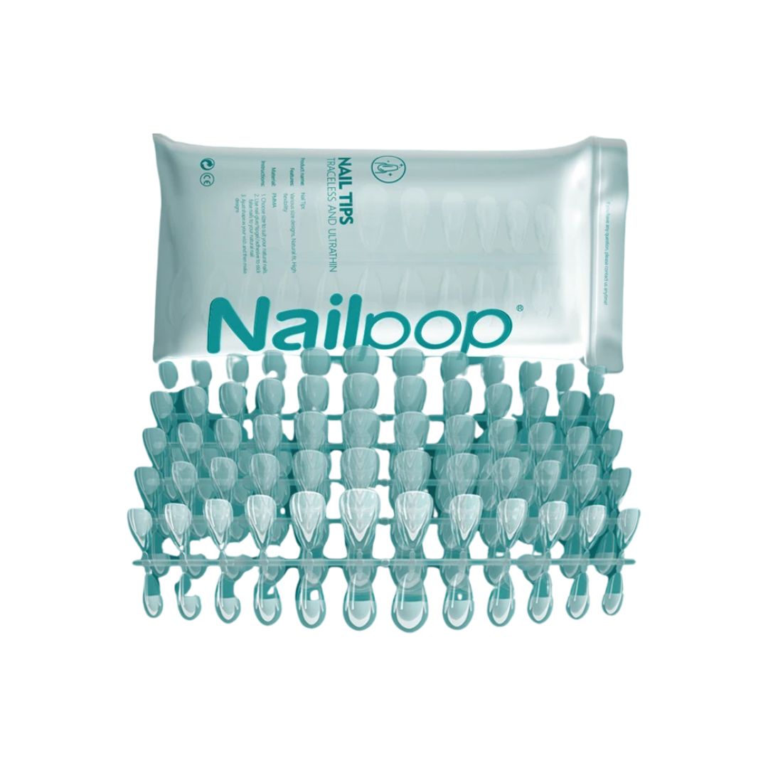 NAILPOP 120pcs Soft Gel Full Cover Press On Nails – Coffin Clear / Semi-Matte False Nail Tips - Roomsium