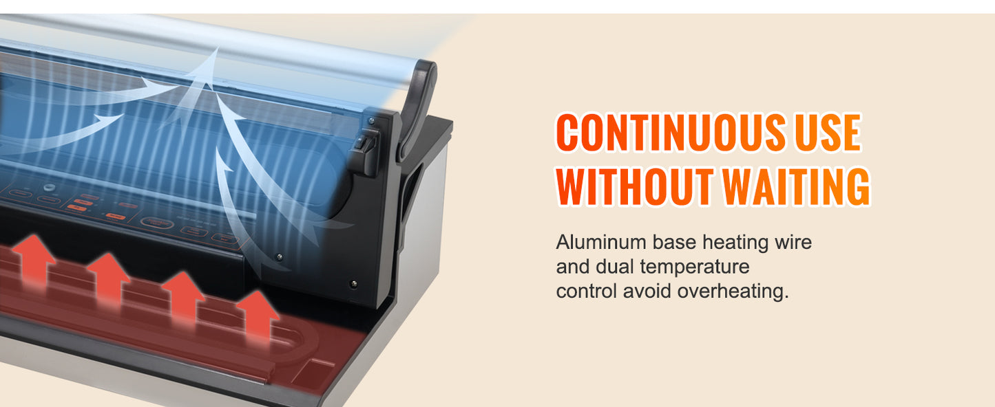 SucceBuy Commercial Vacuum Sealer Machine – Automatic Food Packaging with Cutter & Bag Storage - Roomsium