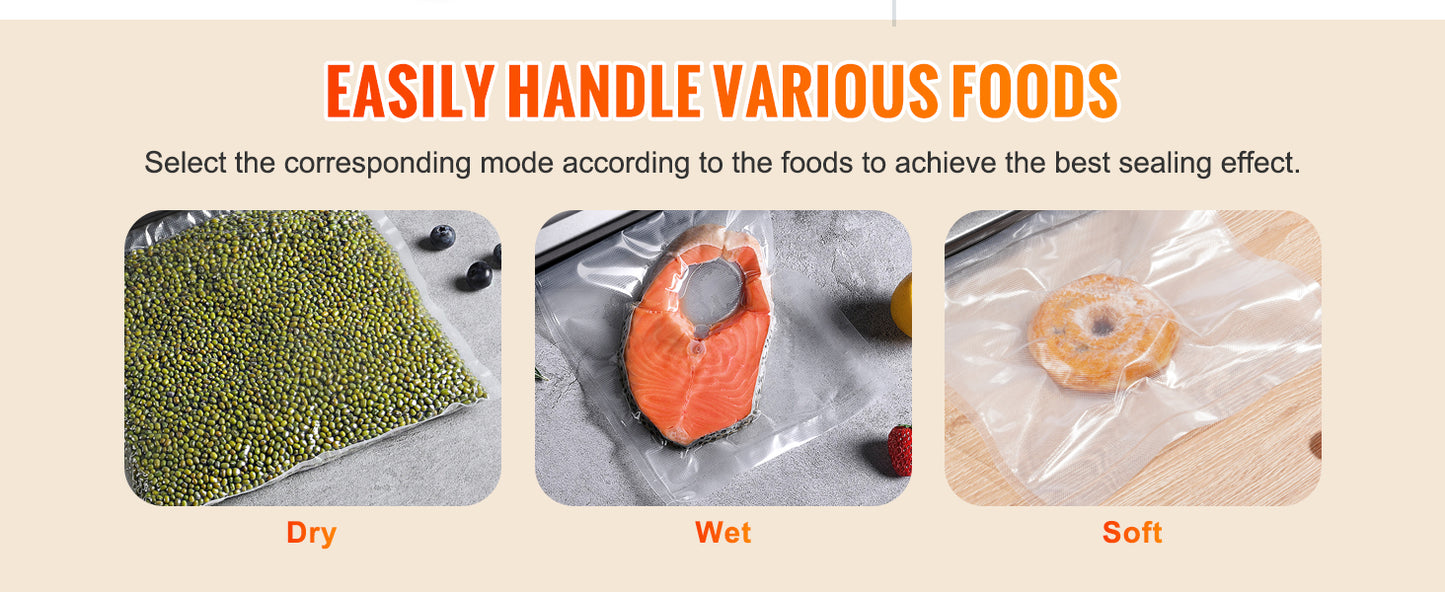 SucceBuy Commercial Vacuum Sealer Machine – Automatic Food Packaging with Cutter & Bag Storage - Roomsium