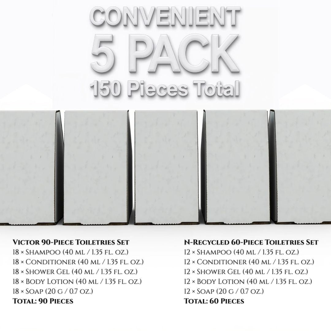 Roomsium 150-Piece Toiletries Set | Victor & N-Recycled