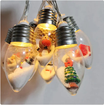 Christmas LED String Lights – Snowman & Santa Holiday Decor - Roomsium